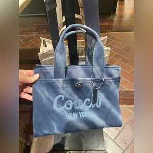 NWT！COACH Logo Embroidered Tie-Dyed Cargo Tote Bag（COACH CU029）